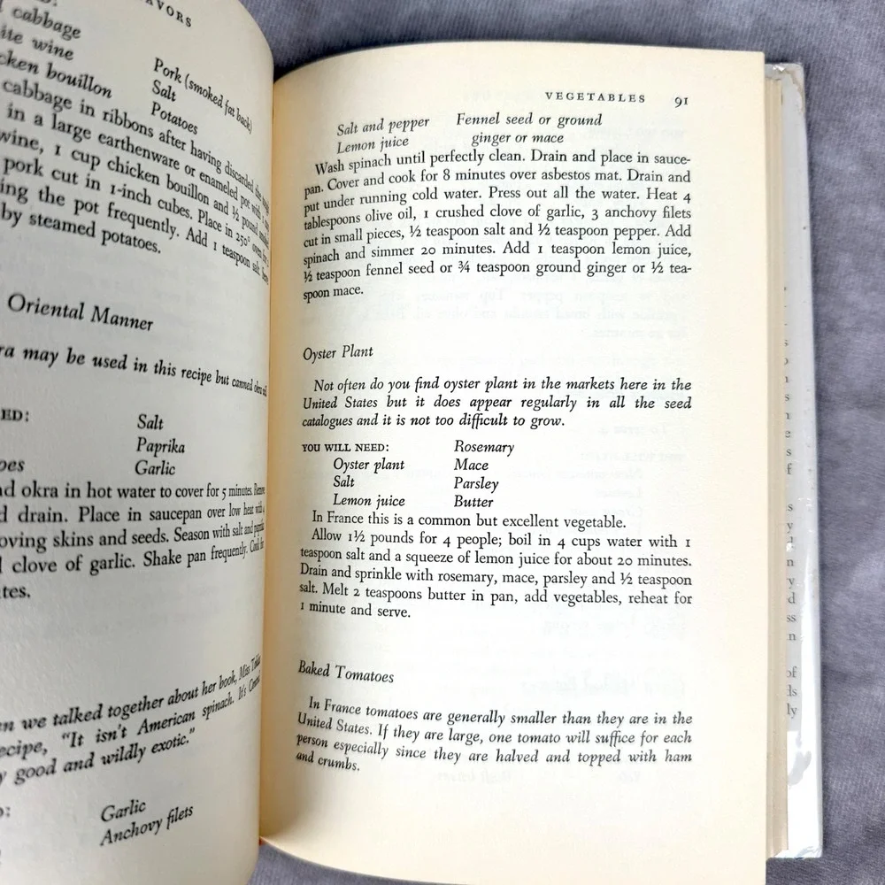 Aromas and Flavors of Past and Present Alice B Toklas 1958 Signed Poppy Cannon